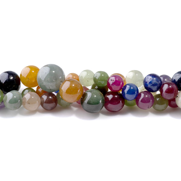 Fancy Sapphire 8-16mm Graduated Round - 19-20 Inch
