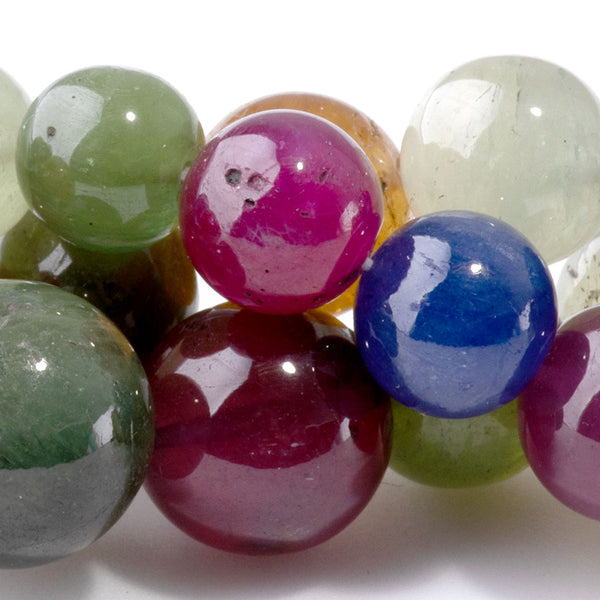 Fancy Sapphire 8-16mm Graduated Round - 19-20 Inch
