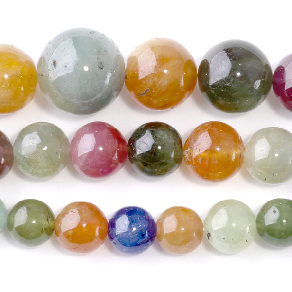 Fancy Sapphire 8-16mm Graduated Round - 19-20 Inch