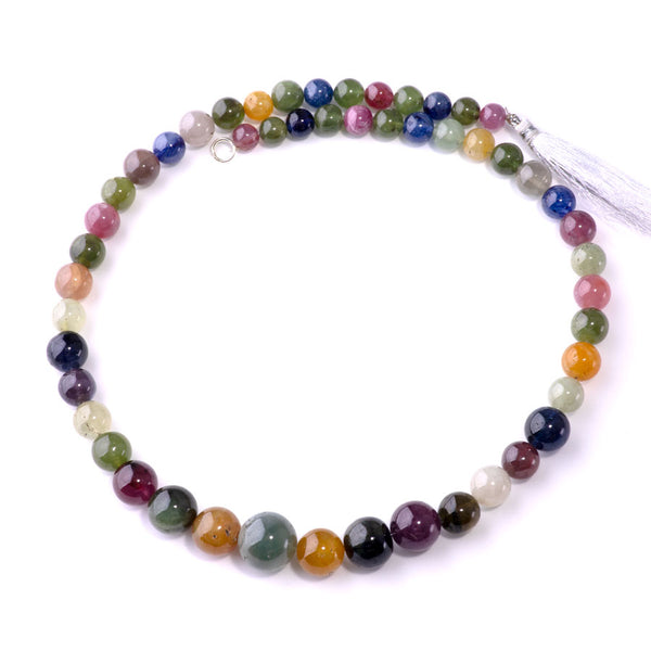 Fancy Sapphire 8-16mm Graduated Round - 19-20 Inch