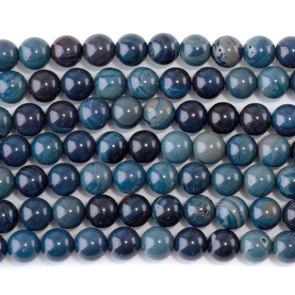Sieber Agate 8mm Round AA Grade - 15-16 Inch