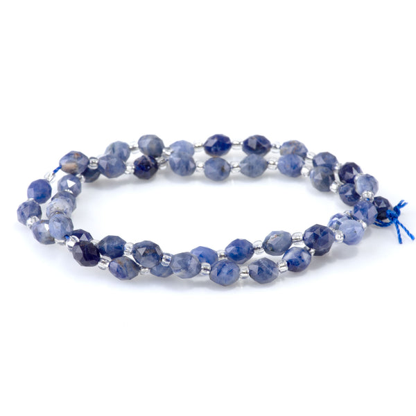 Sodalite 4x6mm Faceted Triangle Cut Rice - 15-16 Inch