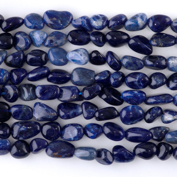 Sodalite 7x9-8x10mm Pebble A Grade - 15-16-Inch
