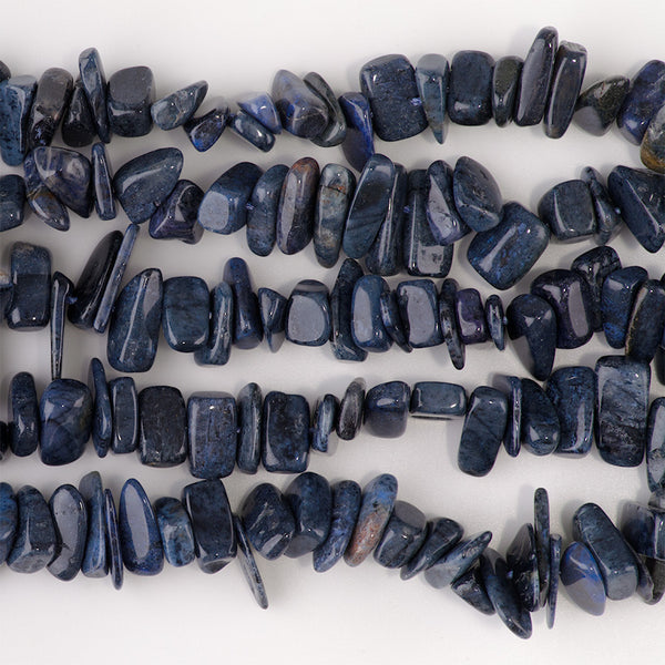Dark Sunset Dumortierite 5x10-7x16mm Chip - 15-16 Inch