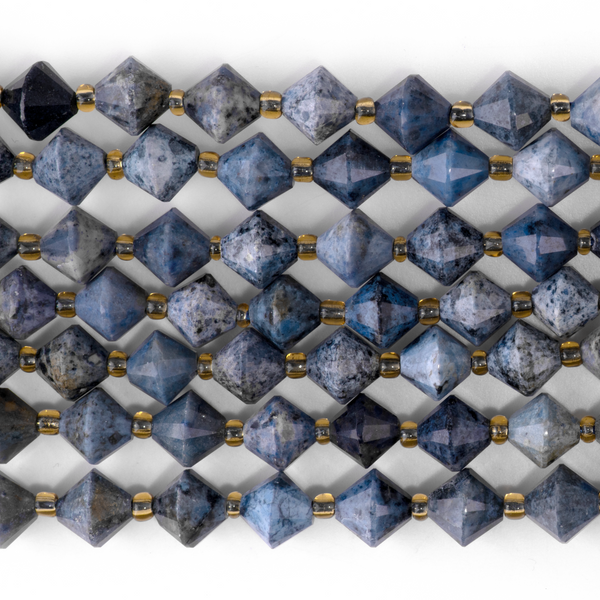Sunset Dumortierite 8mm Faceted Bicone - 15-16 Inch