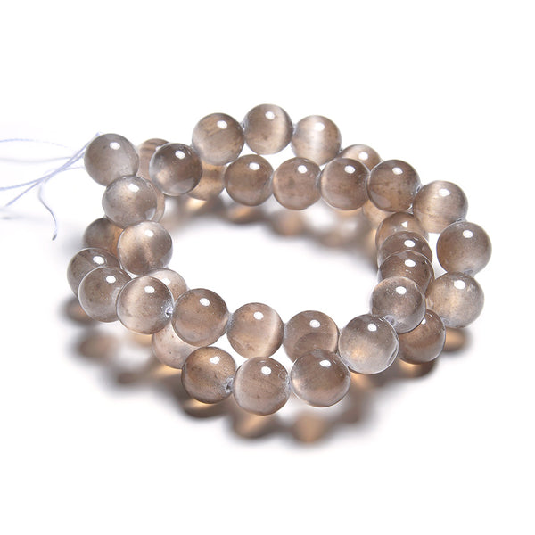 Chocolate Selenite 10mm Round - 15-16 Inch