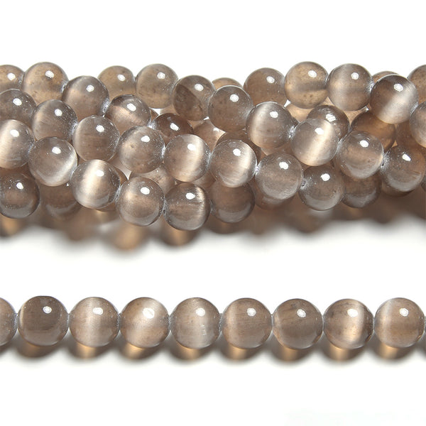 Chocolate Selenite 10mm Round - 15-16 Inch
