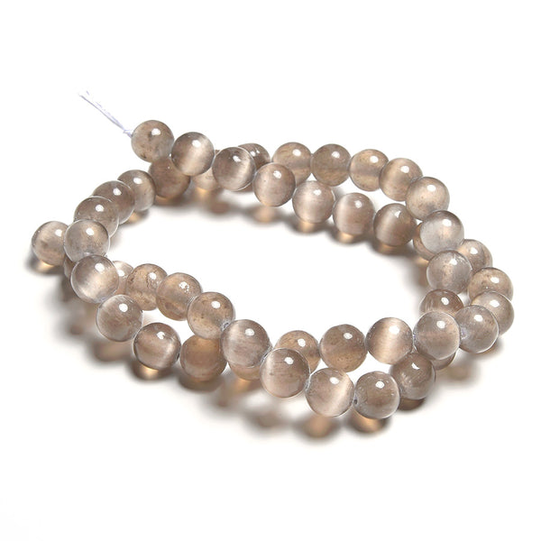 Chocolate Selenite 8mm Round - 15-16 Inch