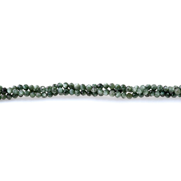 Seraphinite 3mm Faceted Round AAA Grade - 15-16 Inch
