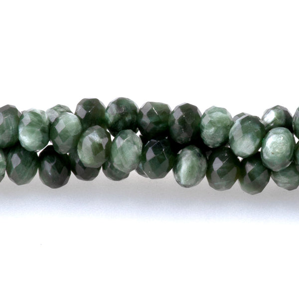 Seraphinite 3x4mm Faceted Rondelle AAA Grade - 15-16 Inch