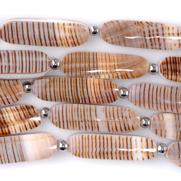 Tigrina Shell 10x30mm Oval - 15-16 Inch