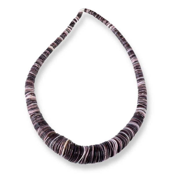 Purple Oyster Shell 4-20mm Graduated Heishi - 15-16 Inch
