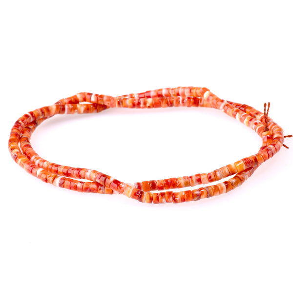 Spiny Oyster 3mm Red Heishi - 15-16 Inch