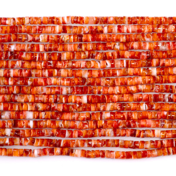 Spiny Oyster 3mm Red Heishi - 15-16 Inch