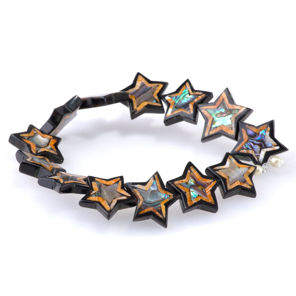 Abalone Shell & Spiny Oyster 18mm Inlay Star - 8 Inch