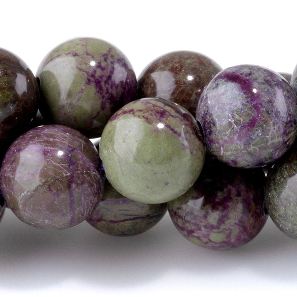 Atlantisite Stichtite 10mm Round - 15-16 Inch
