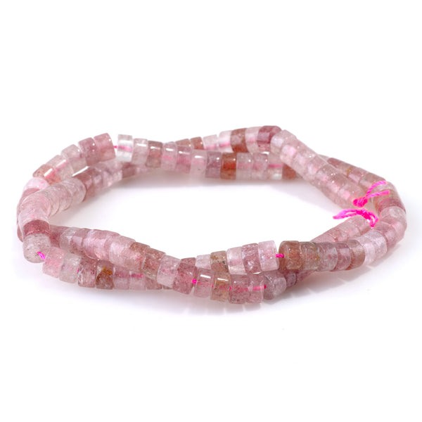 Strawberry Quartz 3x6mm Heishi - 15-16 Inch