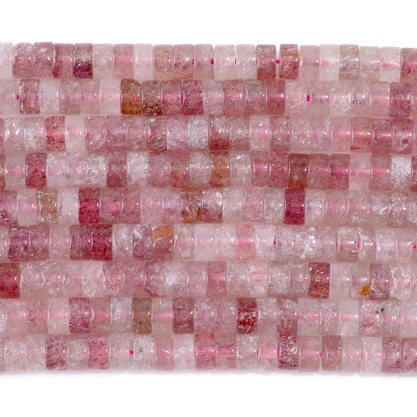 Strawberry Quartz 3x6mm Heishi - 15-16 Inch