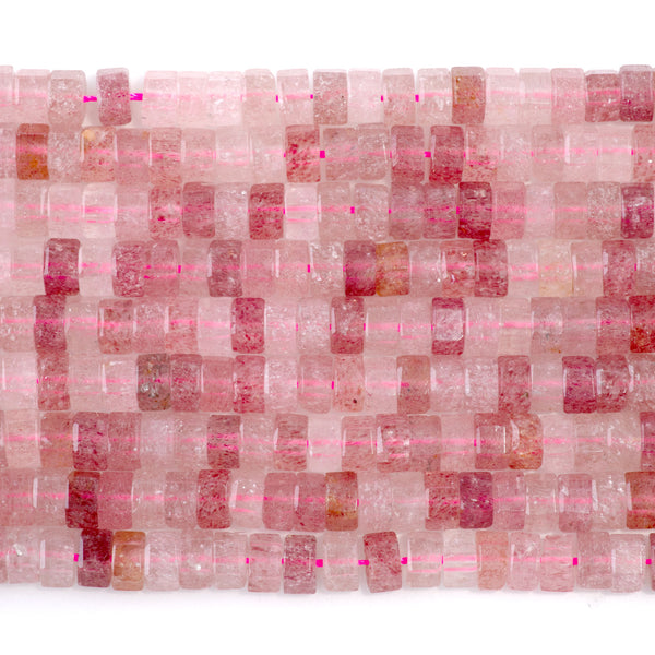 Strawberry Quartz 6mm Hexagon - 15-16 Inch