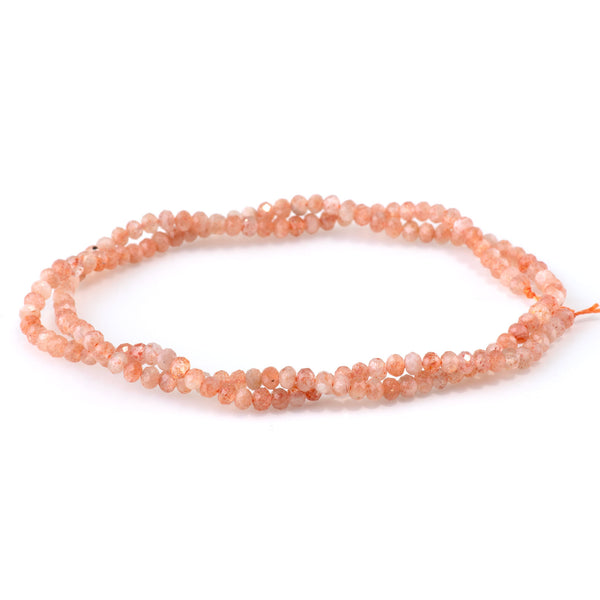 Sunstone 2x3mm Faceted Rondelle - 15-16 Inch