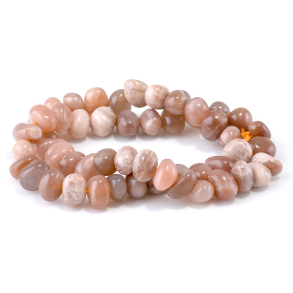 Sunstone 8x10-9x13mm Side Drilled Pebble - 15-16 Inch