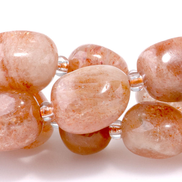Golden Sunstone 9x11-10x14mm Tumble Nugget A Grade - 15-16 Inch