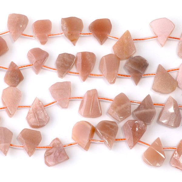 Sunstone 9x13-12x16mm Top Drill Irregular Flat Drop - 15-16 Inch - CLEARANCE