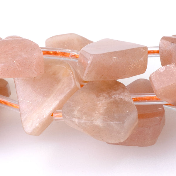 Sunstone 9x13-12x16mm Top Drill Irregular Flat Drop - 15-16 Inch - CLEARANCE