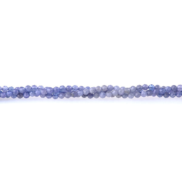 Tanzanite 3mm Round Faceted Banded AAA Grade - 15-16 Inch