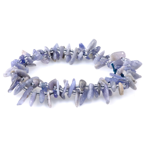 Tanzanite 5x10-20mm Top Drill Teeth - 15-16-Inch