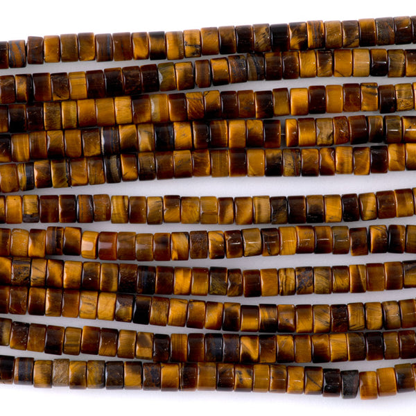 Tiger Eye 2x4mm Heishi - 15-16 Inch