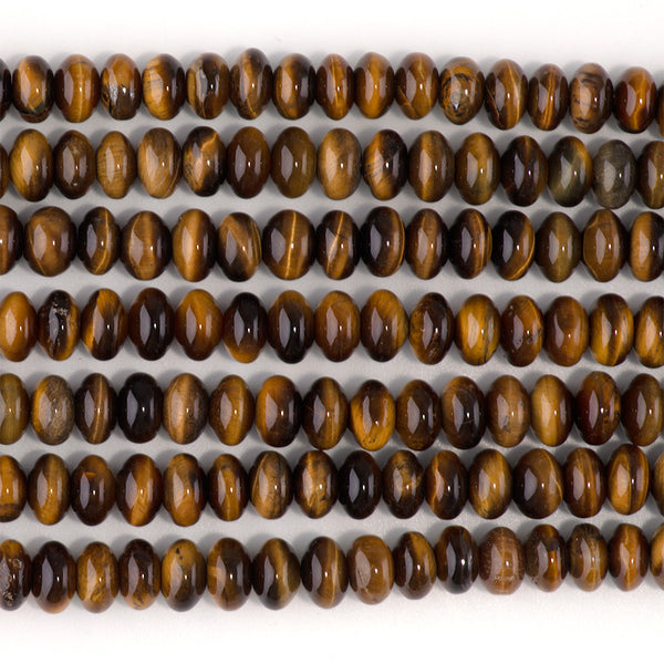 Tiger Eye 5x8mm Rondelle - 15-16 Inch