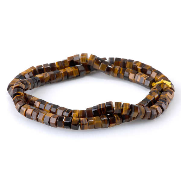 Tiger Eye 6mm Hexagon - 15-16 Inch