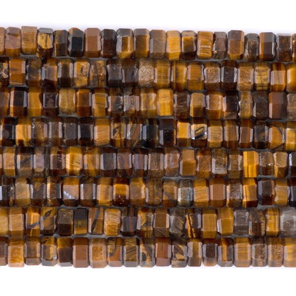 Yellow Tiger Eye 6mm Hexagon - 15-16 Inch