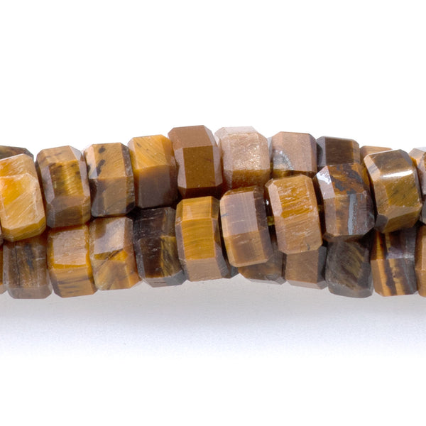Yellow Tiger Eye 6mm Hexagon - 15-16 Inch