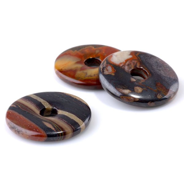 Tiger Iron 40mm Donut Pendant