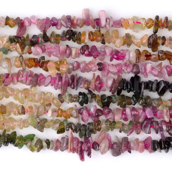 Tourmaline 3-5mm Banded Chip A Grade - 15-16 Inch