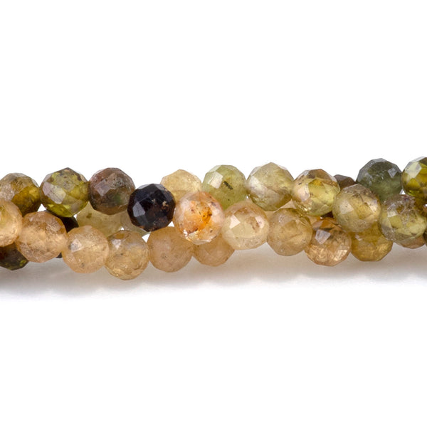 Petro Tourmaline 3mm Banded Faceted Round - 15 Inch