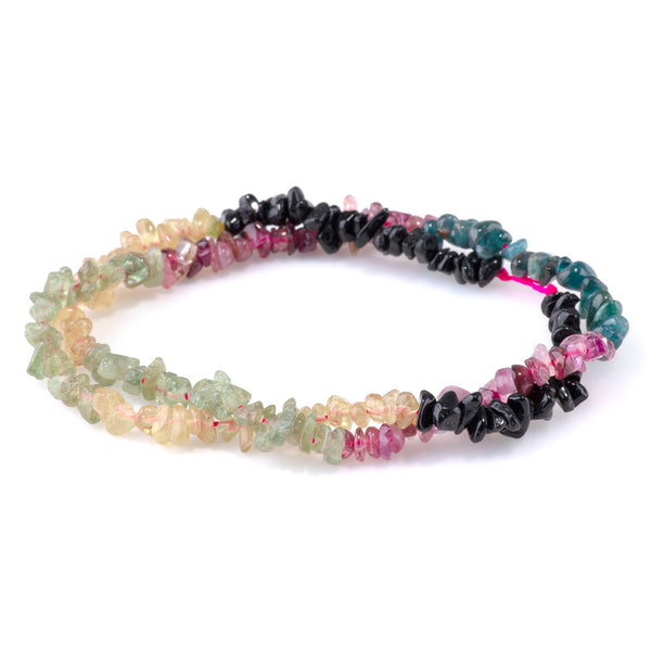 Tourmaline 4-6mm Banded Chip A Grade - 15-16 Inch