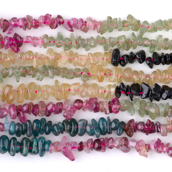Tourmaline 4-6mm Banded Chip A Grade - 15-16 Inch