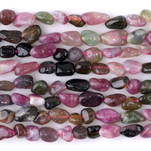 Tourmaline 7x9-8x10mm Pebble - 15-16-Inch