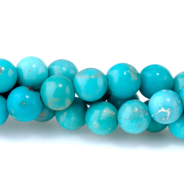 Hubei Sky Blue Turquoise 5mm Round - 15-16 Inch - Limited Edition