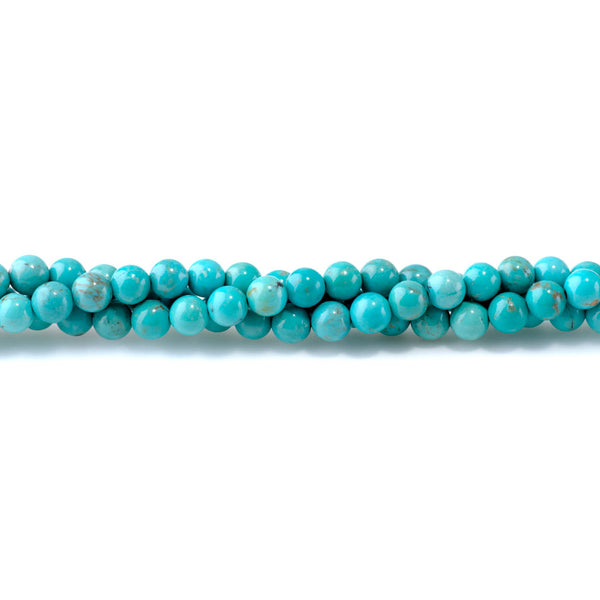 Hubei Sky Blue Turquoise 6mm Round - 15-16 Inch - Limited Edition