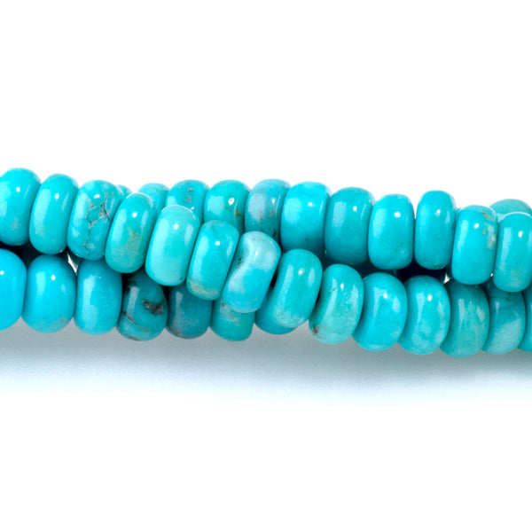 Hubei Sky Blue Turquoise 2x4mm Rondelle AA Grade - 15-16 Inch - Limited Edition
