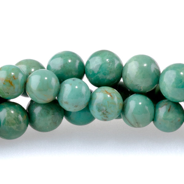 Hubei Turquoise 5-6mm Green Round A Grade - 15-16 Inch