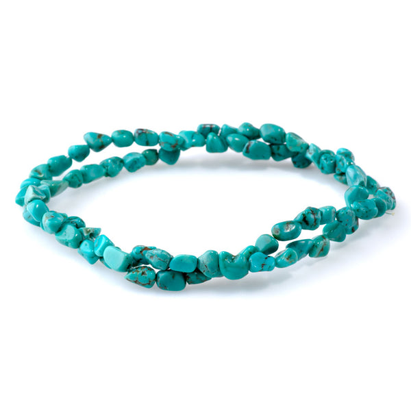 Hubei Turquoise 4x6-5x8mm Blue/Green Tiny Nugget AA Grade - 15-16 Inch