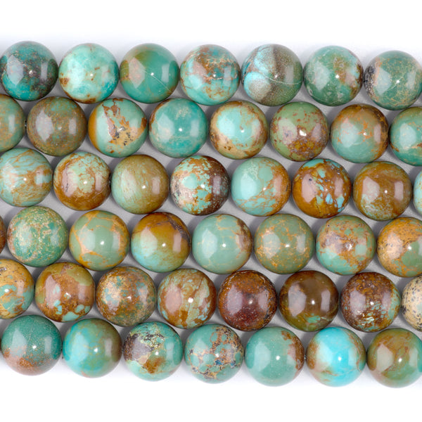 Hubei Turquoise 10mm Green Round - 15-16 Inch