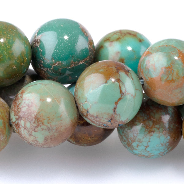 Hubei Turquoise 10mm Green Round - 15-16 Inch
