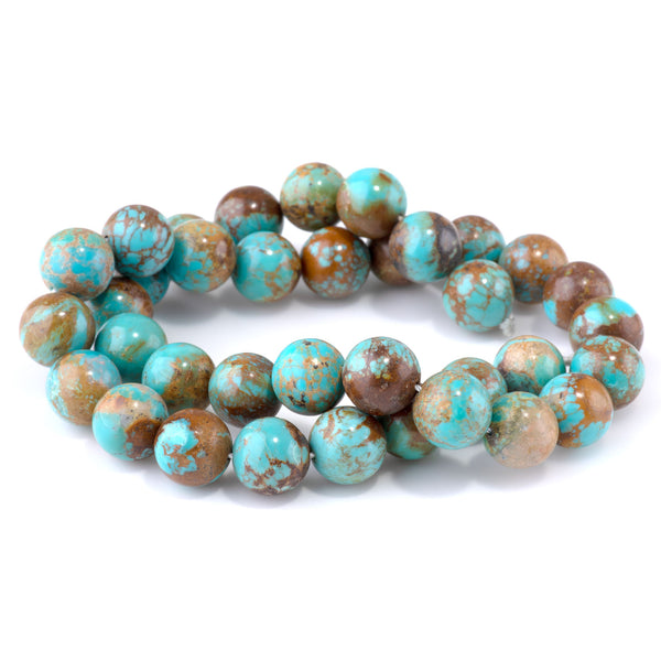 Hubei Turquoise 11mm Blue Round - 15-16 Inch