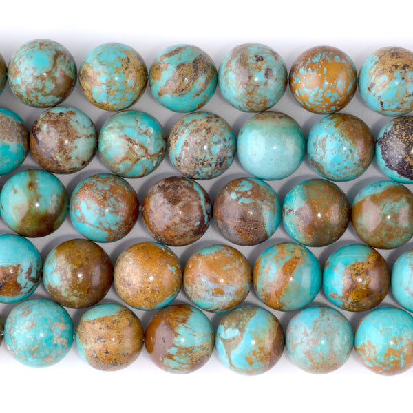 Hubei Turquoise 11mm Blue Round - 15-16 Inch